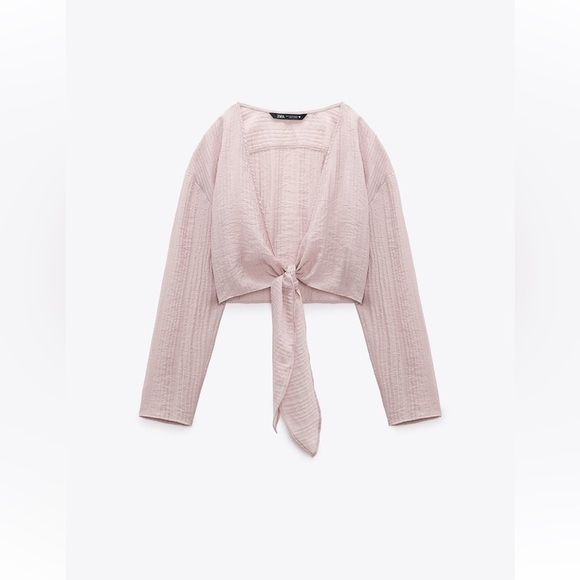 NWT Zara KNOTTED TEXTURED TOP - Picture 4 of 8